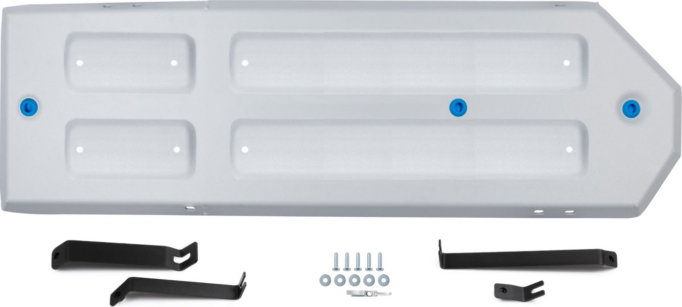 Защита алюминиевая Rival для топливного бака Great Wall Poer King Kong МКПП 4WD 2023-2026. Артикул 333.2030.1