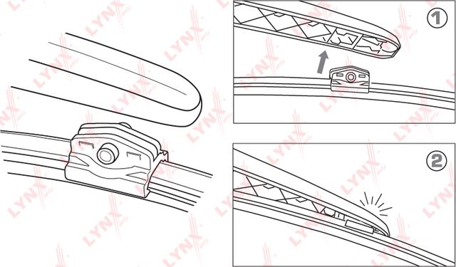 Щетка стеклоочистителя (дворник) LYNXauto. Артикул LR38N
