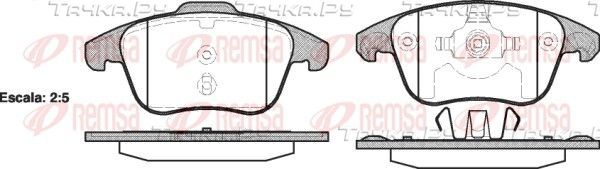 Тормозные колодки Remsa передние для Citroen C4 I 2006-2013. Артикул 1249.00