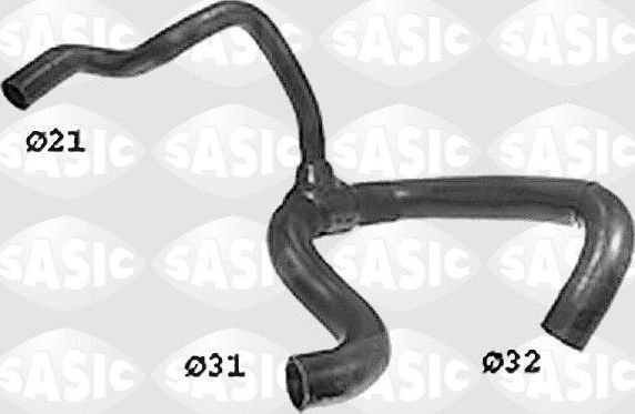 Патрубок системы охлаждения (радиатора) Sasic левый нижний для Ford Escort V 1990-1998. Артикул SWH6658