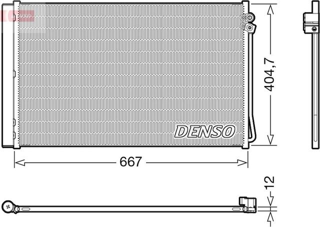 Радиатор кондиционера (конденсатор) Denso для Mercedes-Benz V-Класс II 2014-2026. Артикул DCN17062