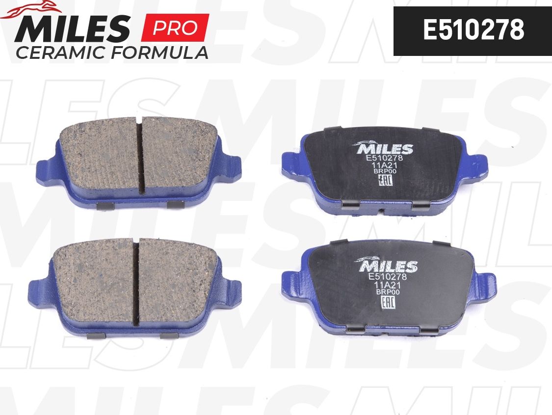 Тормозные колодки Miles (Керамика). Артикул E510278