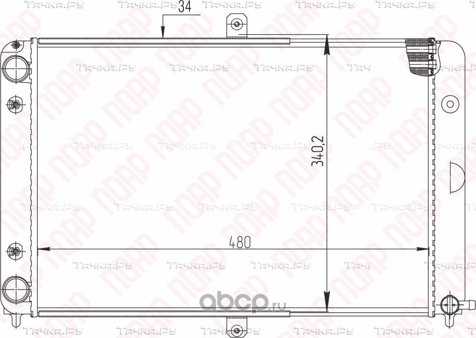 РАДИАТОР ВАЗ-21082 (21082-1301012) АВТО-РАДИАТОР (Поар). Артикул POAROX01082