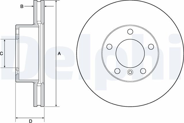 Тормозной диск Delphi. Артикул BG9145C
