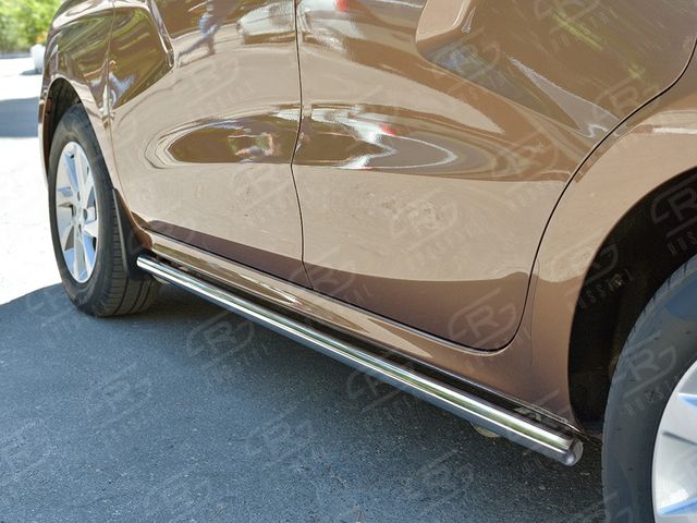 Защита порогов RusStal труба d42 для Lada Xray 2015-2026 (Вариант 3). Артикул LXRT-0023903