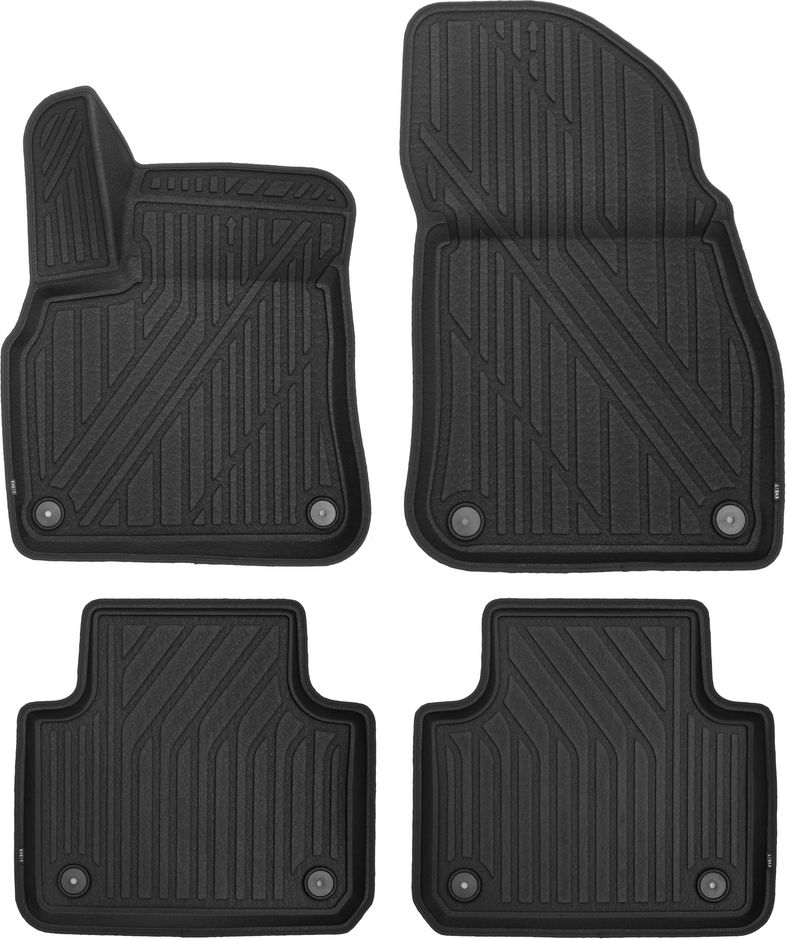 Коврики KVEST 3D для салона Volkswagen Touareg III 2018-2026 Черный. Артикул KVEST3D01937210k