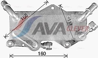 Радиатор масляный (маслоохладитель) для АКПП AVA (алюминий) для Audi A7 I (4G) 2010-2018. Артикул AI3442