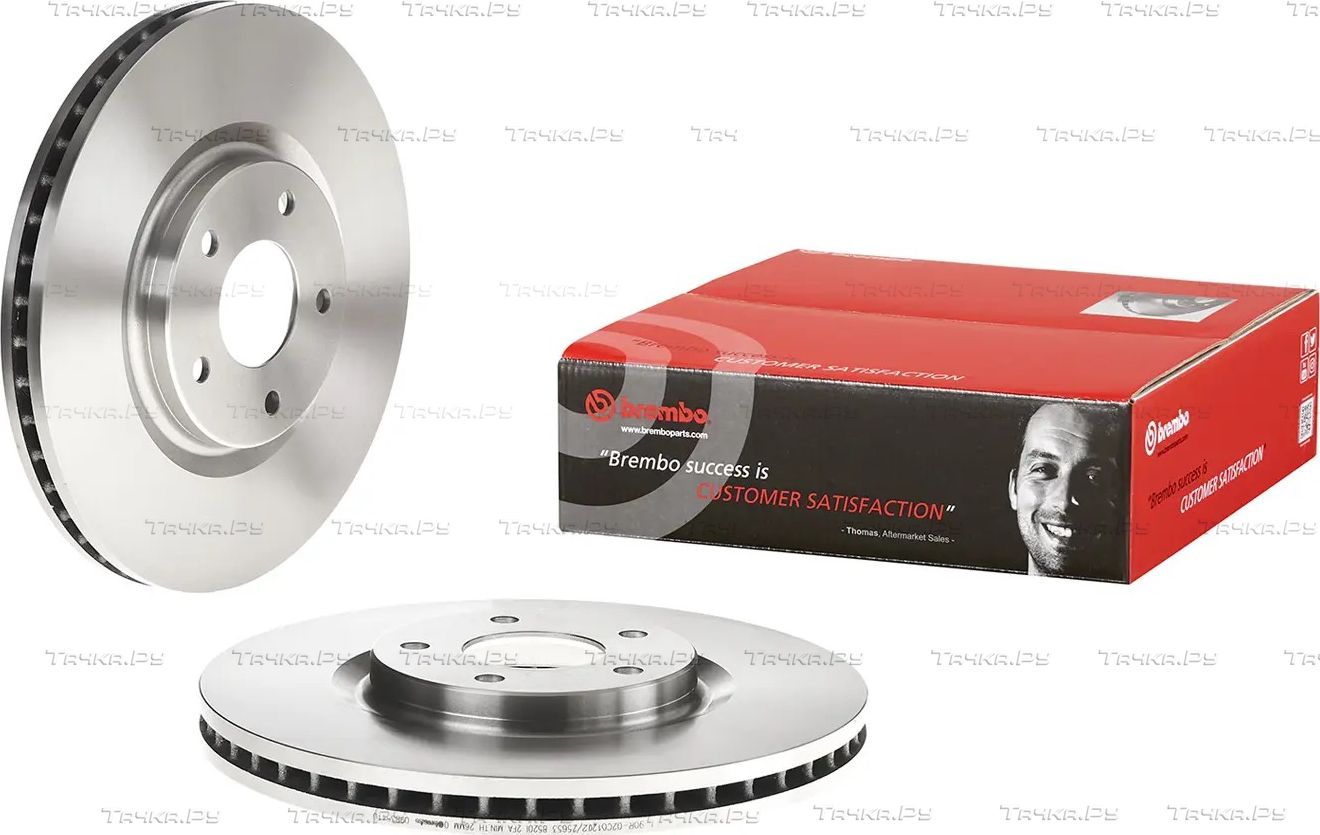 Тормозной диск Brembo PRIME LINE передний для Renault Koleos I 2008-2016. Артикул 09.B354.10
