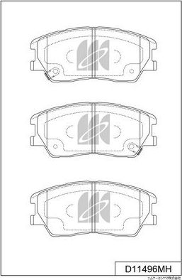 Тормозные колодки MK Kashiyama. Артикул D11496MH