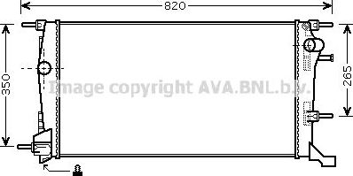 Радиатор охлаждения двигателя AVA для Renault Fluence I 2010-2017. Артикул RTA2409