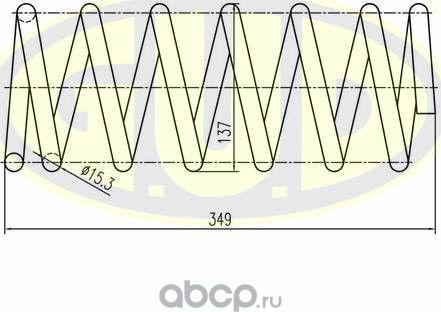 Пружина подвески G.U.D. задняя для Ford S-MAX I 2006-2014. Артикул GCS227592