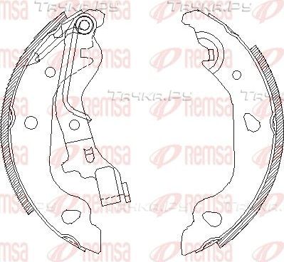 Тормозные колодки Remsa задние для Fiat Punto II 1999-2012. Артикул 4098.00