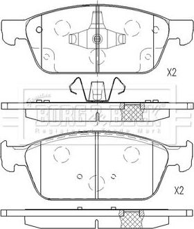 Тормозные колодки Borg & Beck. Артикул BBP2631