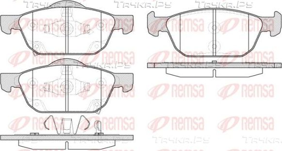 Тормозные колодки Remsa передние для Honda Civic IX 2012-2016. Артикул 1552.02