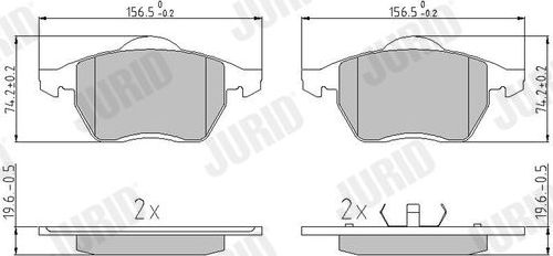 Тормозные колодки Jurid. Артикул 571900J