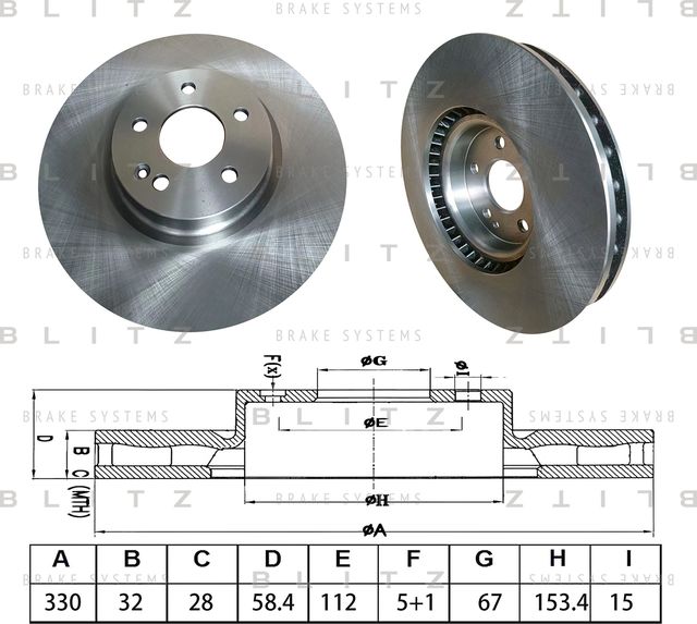 Диск тормозной (Blitz). Артикул BS0642