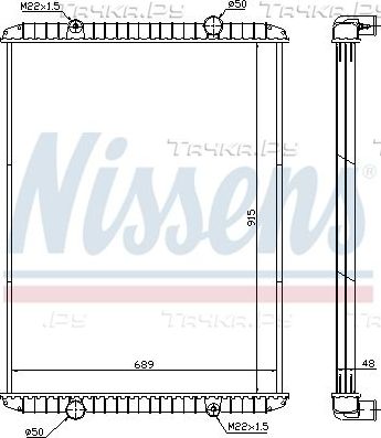 Радиатор охлаждения двигателя Nissens. Артикул 638480