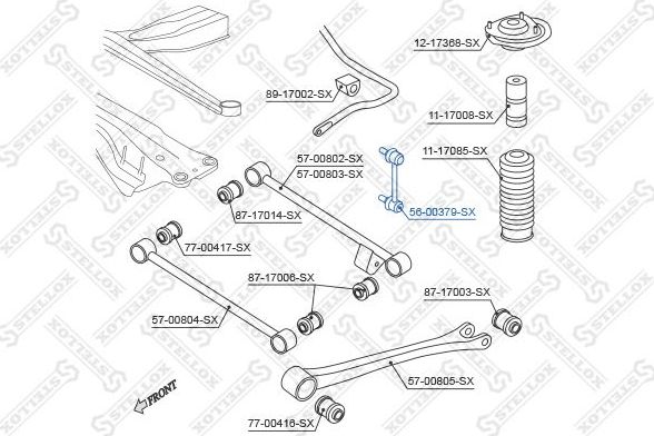 Стойка (тяга) стабилизатора Stellox. Артикул 56-00379-SX