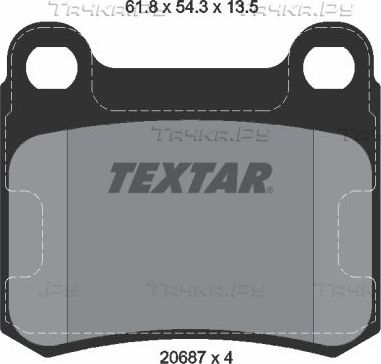 Тормозные колодки Textar Q+. Артикул 2068703