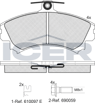 Тормозные колодки Icer. Артикул 181118-700