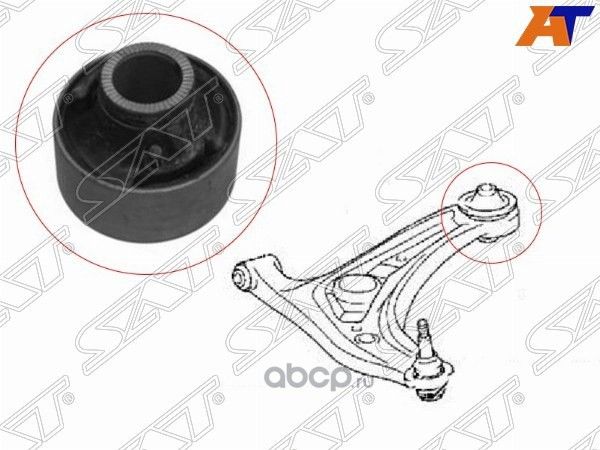 Сайлентблок RR переднего нижнего рычага TOYOTA BEL (SAT). Артикул ST486550D080