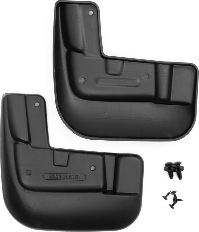 Брызговики Frosch (в пакете) передняя пара для Mitsubishi Outlander III 1-й рестайлинг 2014-2015. Артикул NLF.35.29.F13