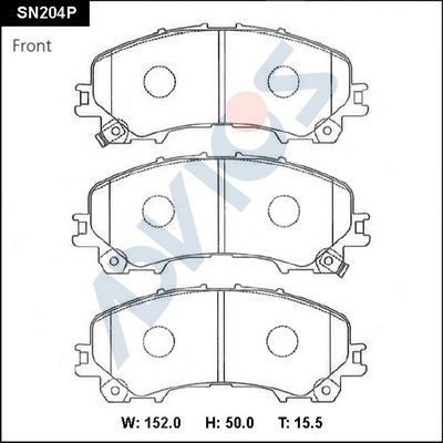 Тормозные колодки Advics. Артикул SN204P