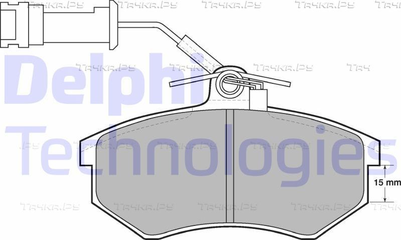Тормозные колодки Delphi (Low-Metallic) передние для Chery Fora (A21) 2007-2012. Артикул LP444