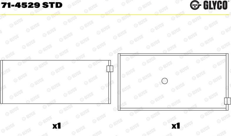 Вкладыши шатунные Glyco для Neoplan Tourliner 2006-2026. Артикул 71-4529 STD