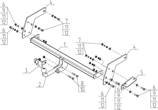 Фаркоп AvtoS для Toyota RAV4 V 2018-2026. Артикул TY 48