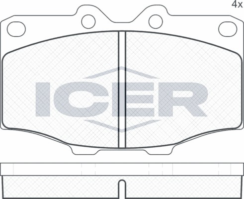 Тормозные колодки Icer. Артикул 140352