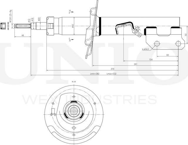 Амортизатор подвески (Unio). Артикул SAB-10374