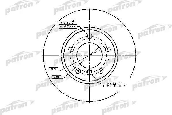 Тормозной диск Patron передний для BMW 3 III (E36) 1990-2000. Артикул PBD1537