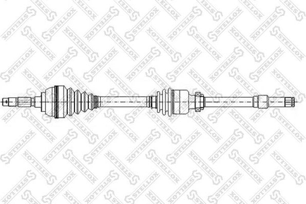 Полуось (привод в сборе, приводной вал) Stellox передняя правая для BMW X5 I (E53) 2000-2006. Артикул 158 1772-SX