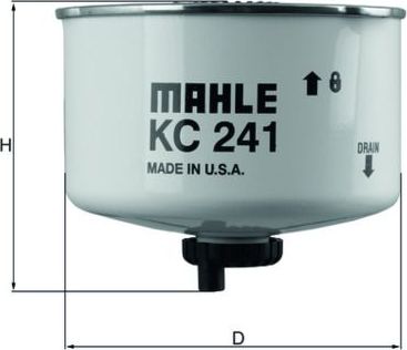 Топливный фильтр Mahle. Артикул KC 241D