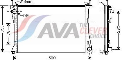 Радиатор охлаждения двигателя AVA ** CLEVER FIT ** для Ford Fiesta V 2005-2008. Артикул FDA2400