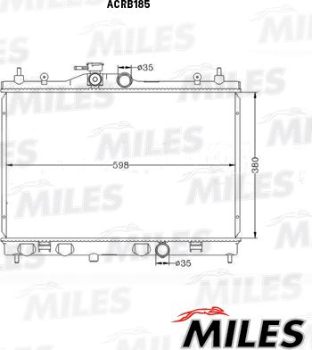 Радиатор охлаждения двигателя Miles (алюминий). Артикул ACRB185