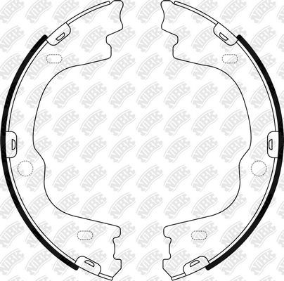 Тормозные колодки (стояночная тормозная система) NiBK. Артикул FN0715