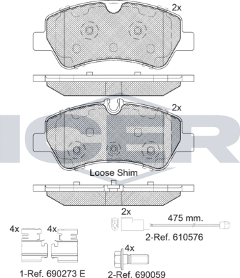 Тормозные колодки Icer. Артикул 142116-203