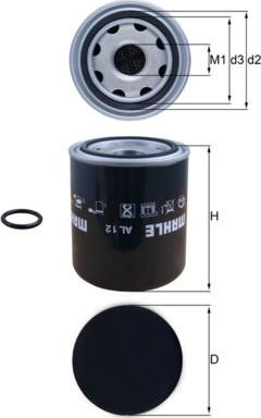 Патрон осушителя воздуха пневмосистемы Mahle-Knecht. Артикул AL 12