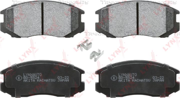 Тормозные колодки LYNXauto передние для Mitsubishi Lancer VII 1995-2003. Артикул BD-5524