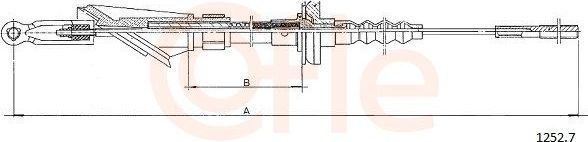 Трос сцепления Cofle для Fiat Uno I 1985-1996. Артикул 92.1252.7
