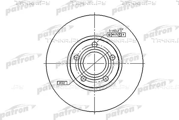 Тормозной диск Patron задний для Volkswagen Passat B6 2005-2010. Артикул PBD2651