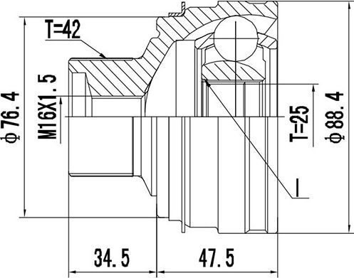 ШРУС НАРУЖНЫЙ AUDI A4 AVANT (8K5) (08-15) (Zikmar). Артикул Z87458R