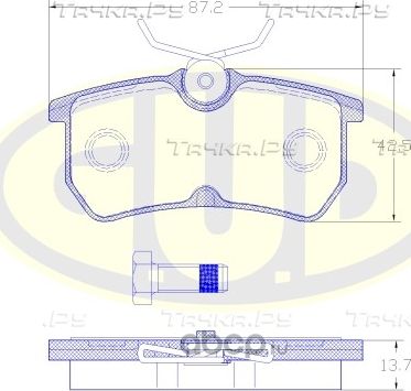 Тормозные колодки G.U.D.. Артикул GBP069300