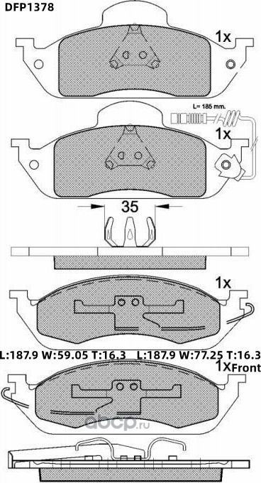 Колодки тормозные дисковые Double Force. Артикул DFP1378