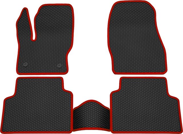 Коврики Rezkon EVA для салона Ford Kuga II 2012-2016 Красный кант. Артикул 9016020104