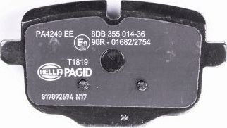 Тормозные колодки Hella. Артикул 8DB 355 014-361