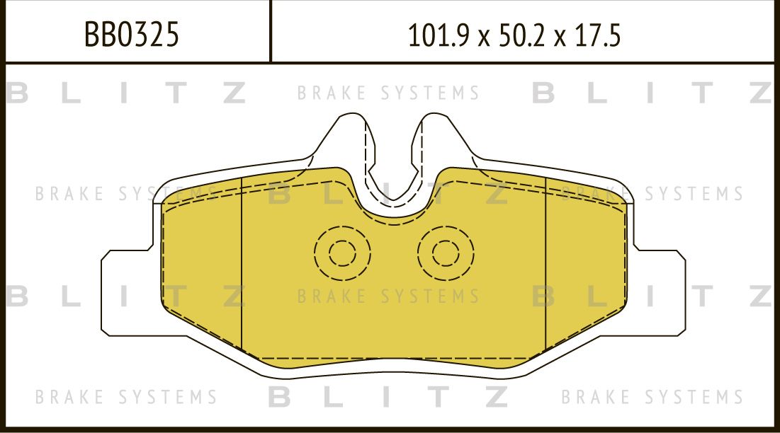 Колодки тормозные MB W639 03- задн. (Blitz). Артикул BB0325