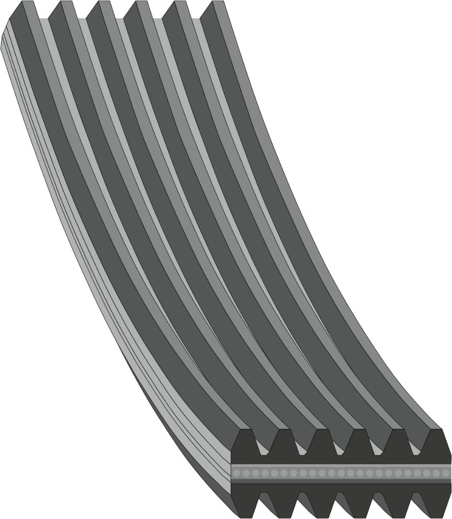 Приводной ремень поликлиновой Febi Bilstein (EPDM (Этилен-пропиленовый каучук)). Артикул 34459